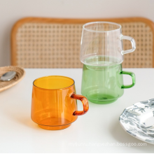 Colored Glass Tea Cups Coffee Mugs